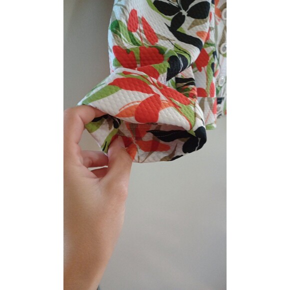 Women's Requirements Quilted Floral Printed Jacket, Size 10 - Picture 4 of 9